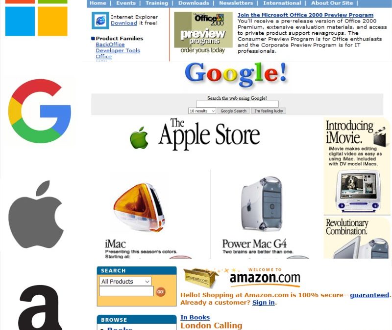 Technology Companies' Websites - Then vs. Now